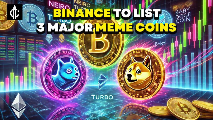 Binance to List 3 Major Meme Coins